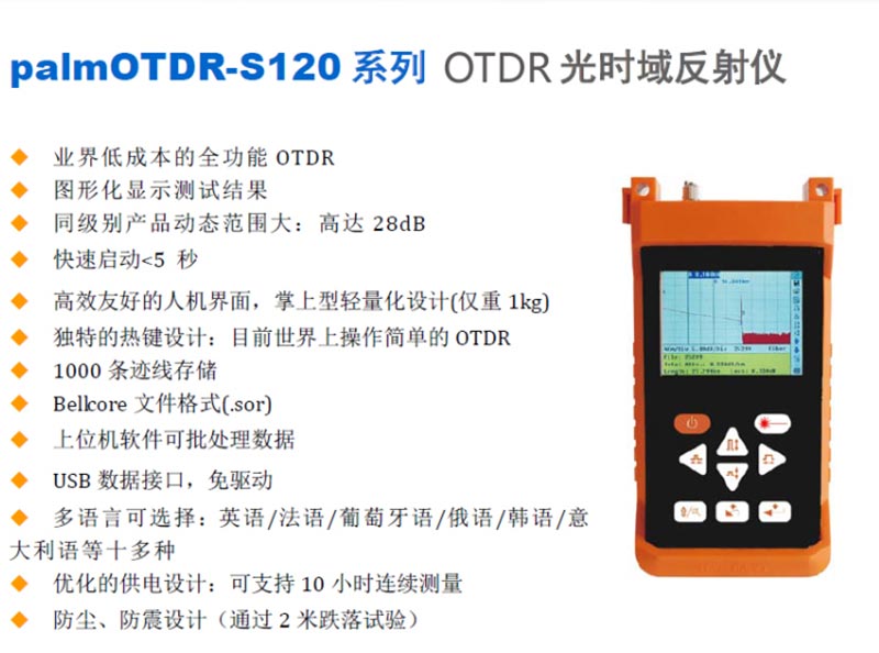 美國信維光時(shí)域反射儀S120系列功能特性